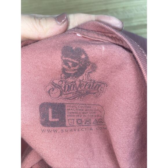 Suavecito Pomade Pink Mauve Fitted Cotton T Shirt Ladies Sz Large - Picture 8 of 8